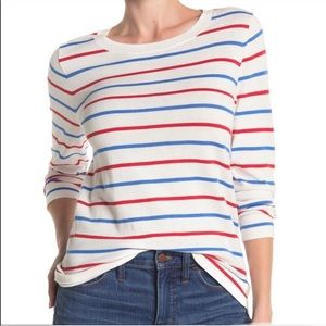 JCrew red, white, and blue stripe sweater, NWOT